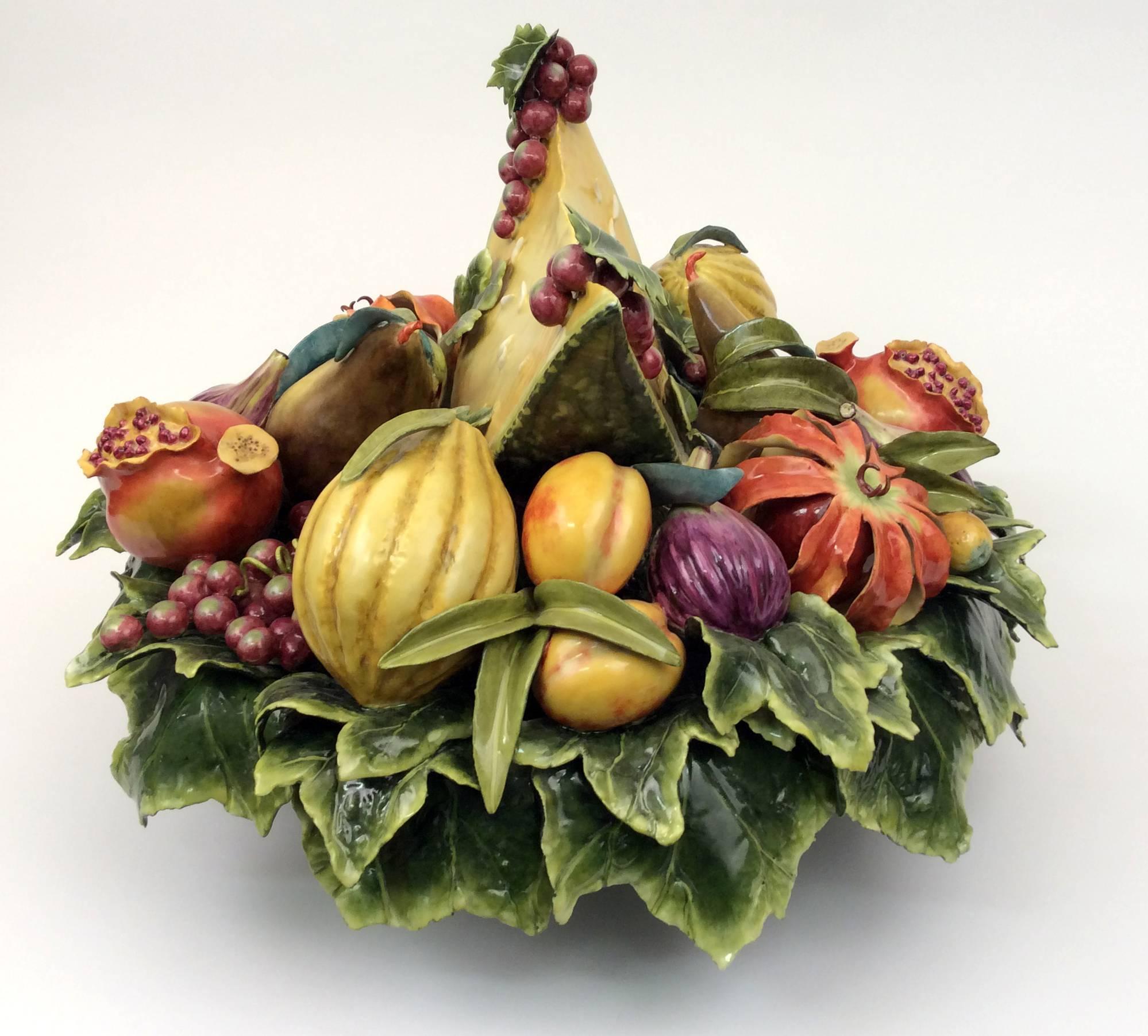 Grand Dionysus Fruit Bowl Centerpiece In Excellent Condition For Sale In Boston, MA