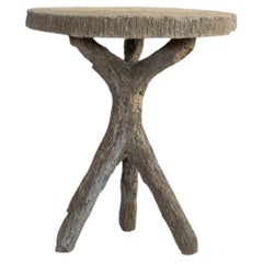 Table d'appoint Antique French en Faux Bois Gueridon, 19ème siècle