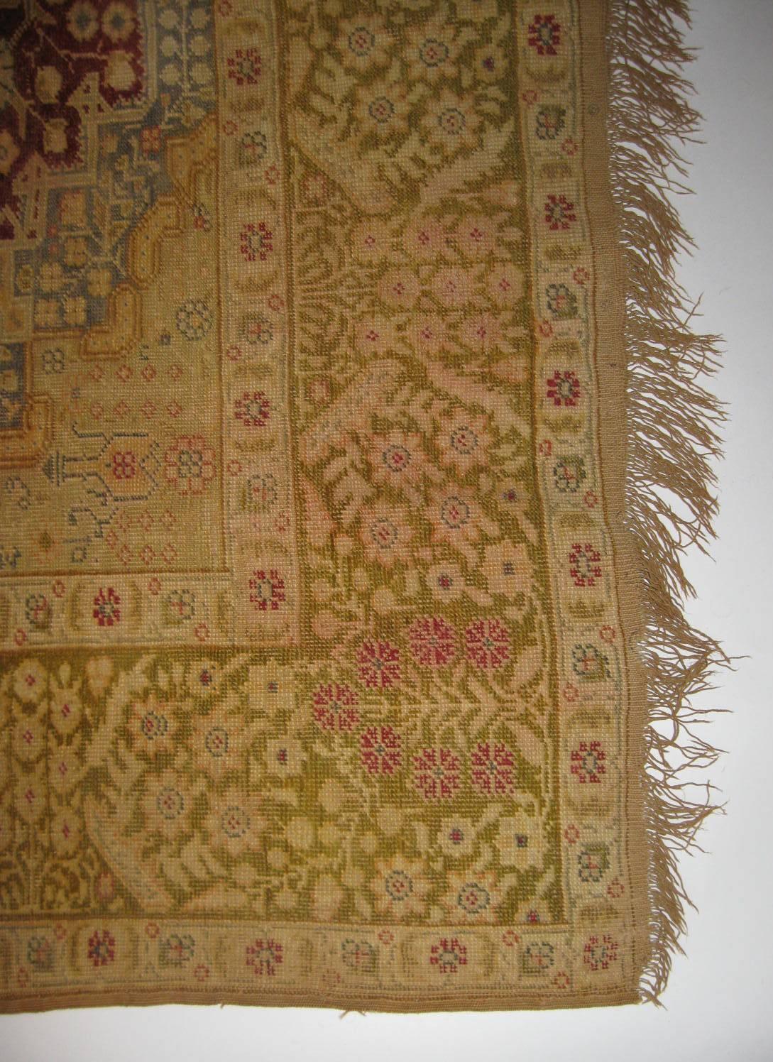 Woven 19th century Silk Sivas Rug For Sale