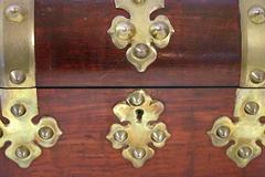 19th Century Domed Walnut File Box
