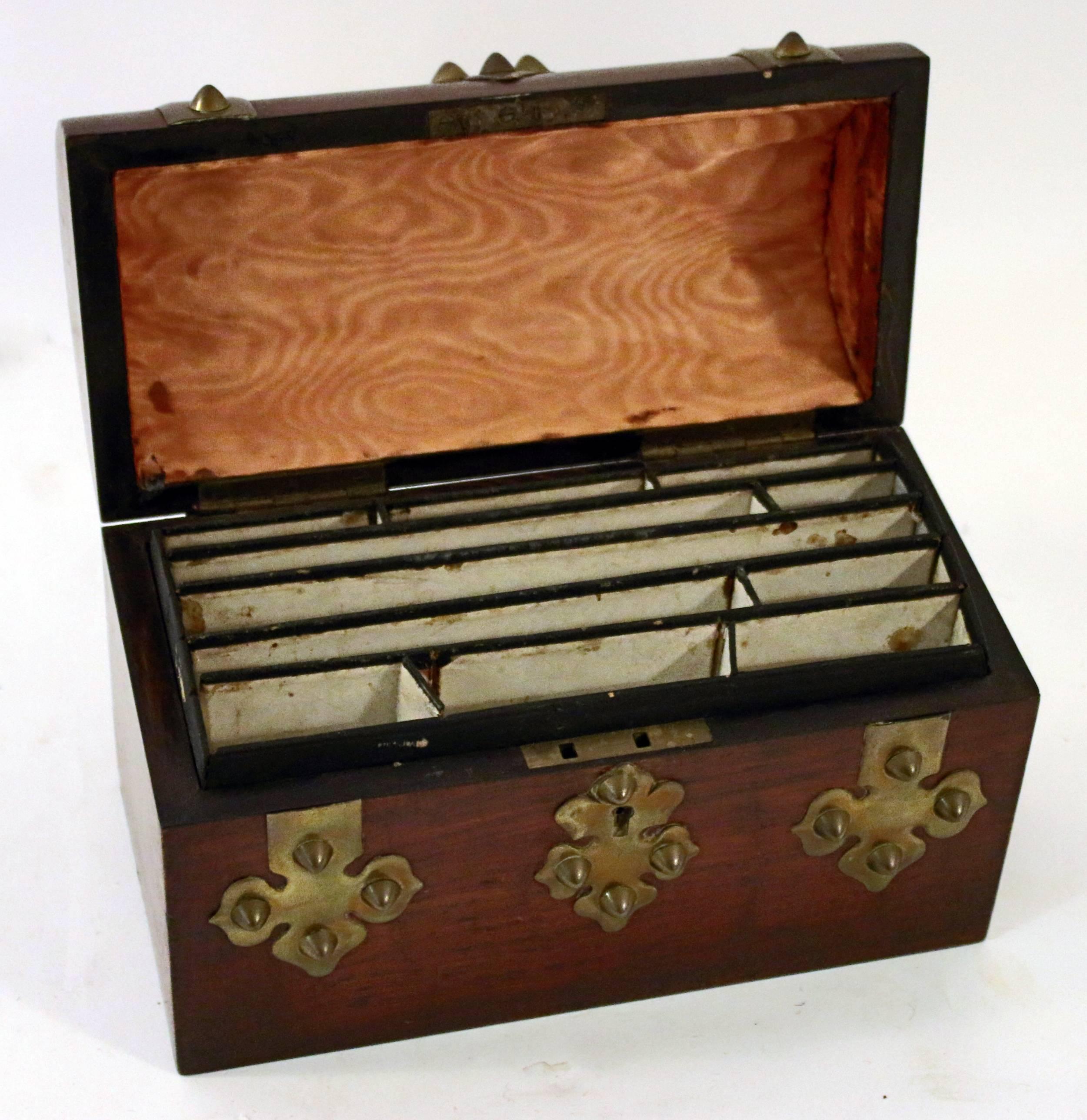Estonian 19th Century Domed Walnut File Box
