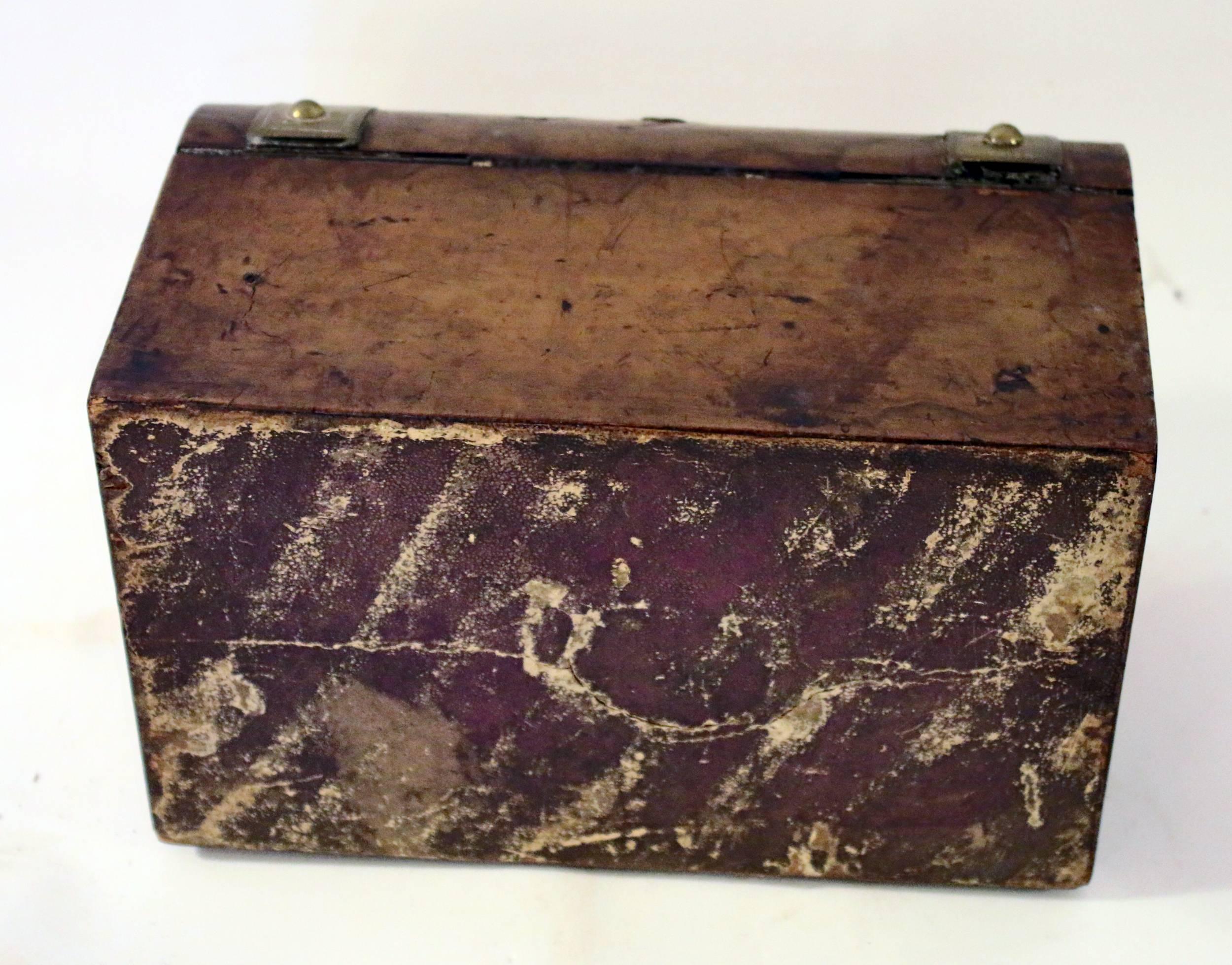 19th Century English Walnut Presentation Tea Caddy 2