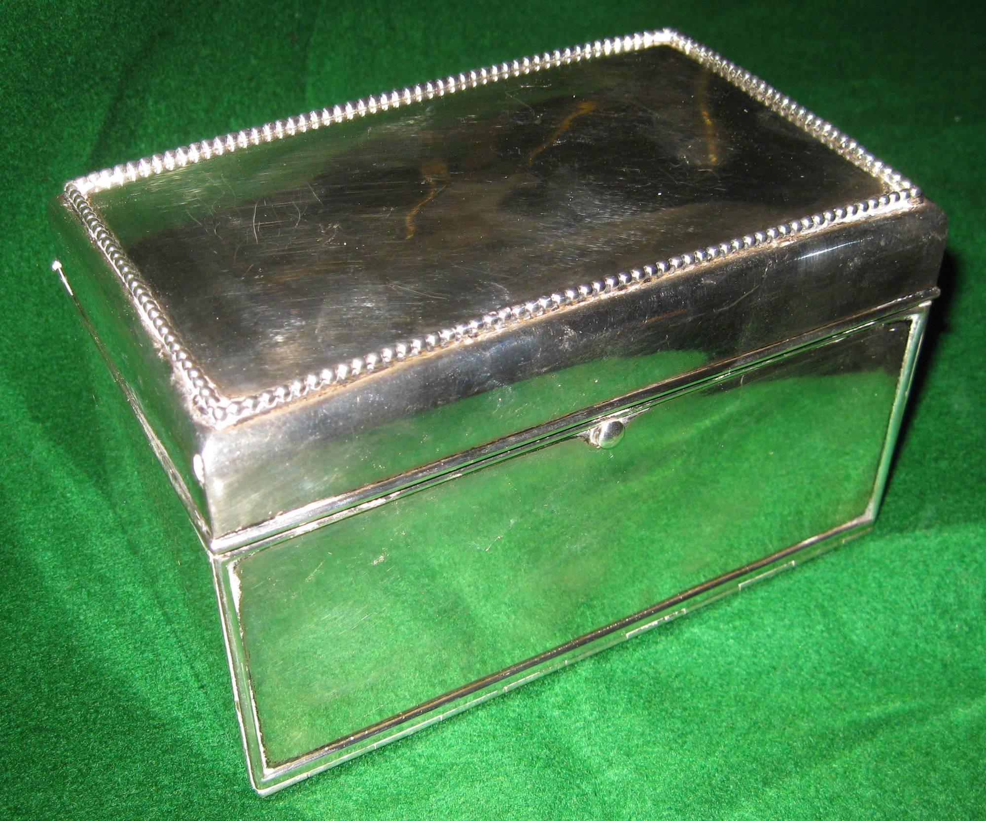 Black, Starr and Frost Sterling Silver Cigarette Box 1