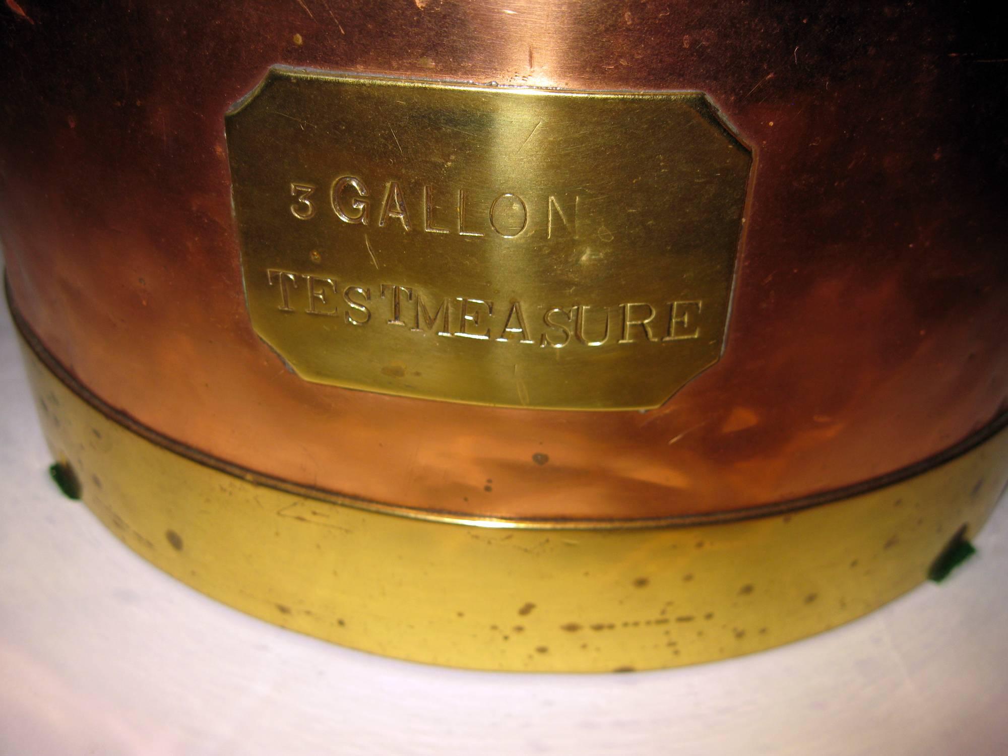 19th century English Copper Three Gallon Jug Table Lamp 1