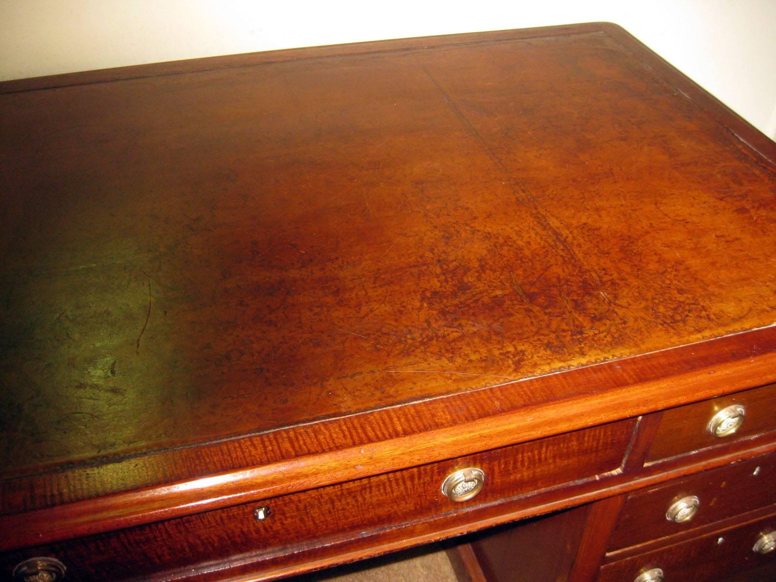 19th century English Regency Mahogany Desk 2