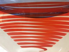 Large Giuliano Tosi Signed Murano Art Glass Mid Century Modern Centerpiece Bowl