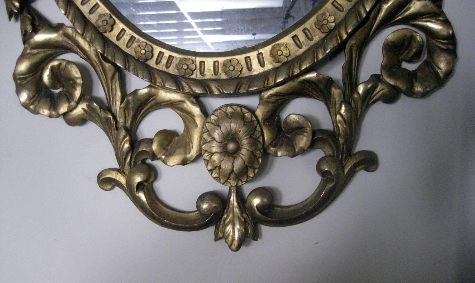 19th century George III Carved Giltwood Mirror For Sale 3