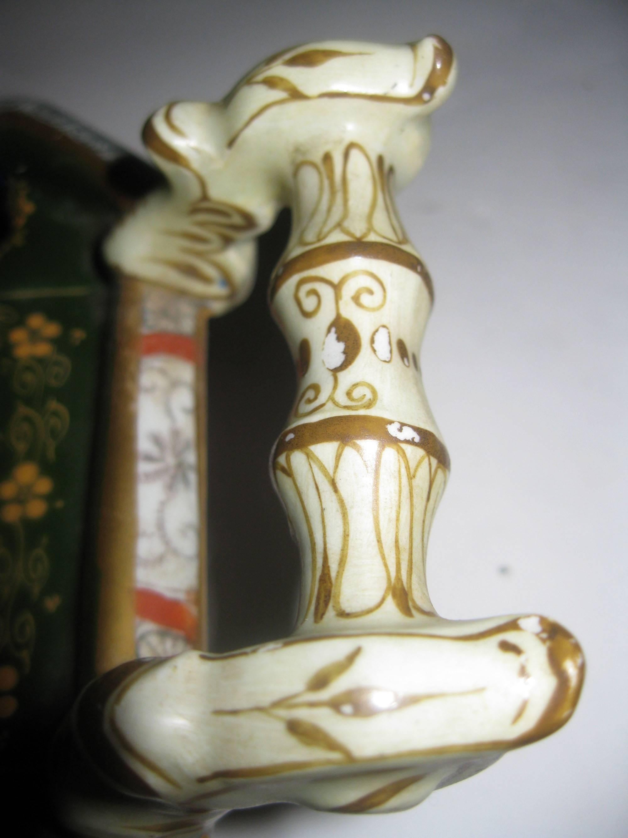 Painted 19th Century English Mason's Ironstone Inkstand