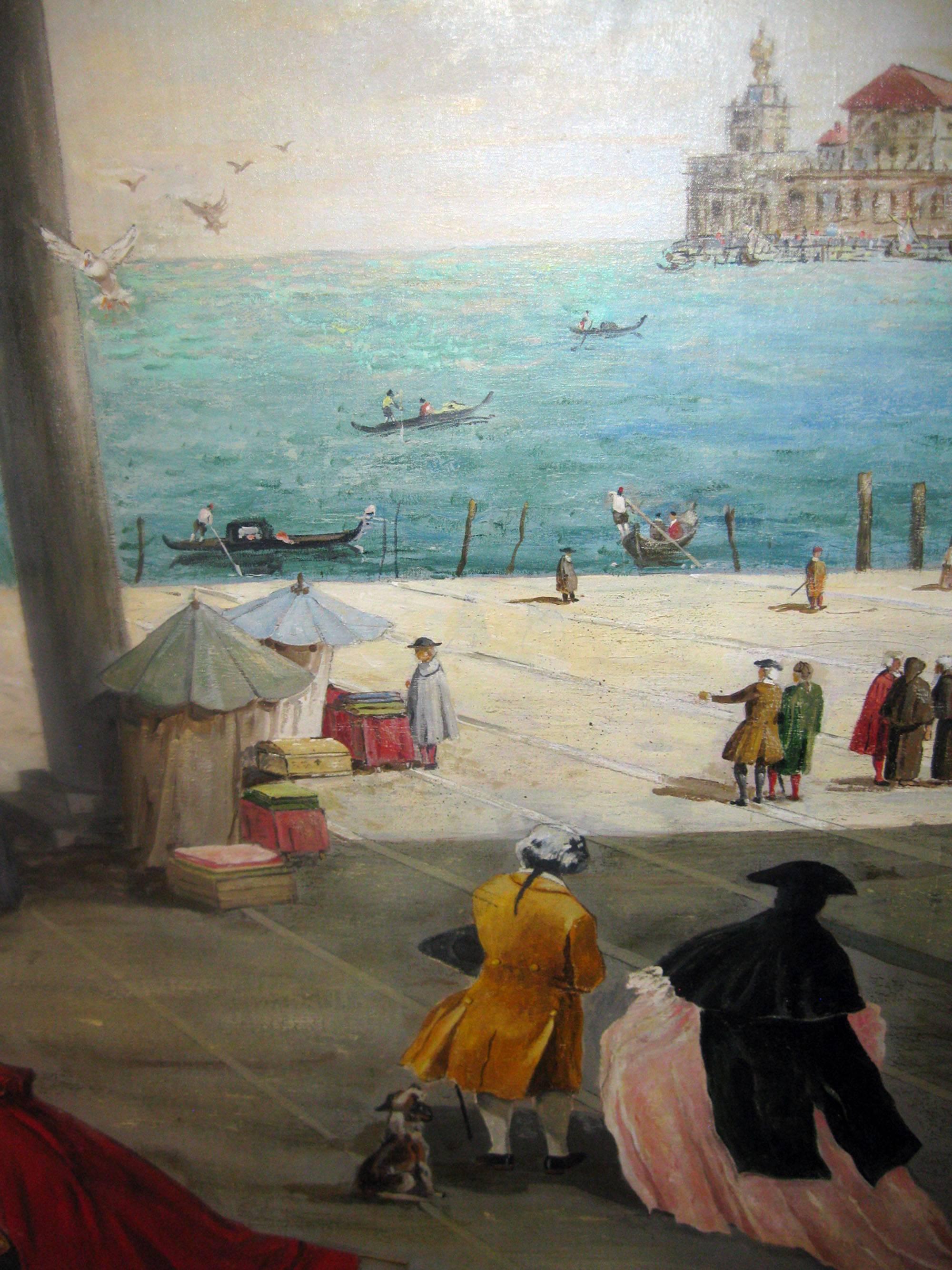 Romantic San Marco Piazza Large Oil Painting by Valerio Zerbo