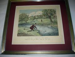19th century English Fishing Framed Aquatint Prints by R G Reeves