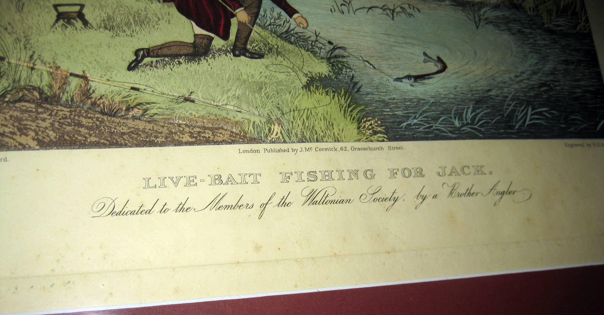19th century English Fishing Framed Aquatint Prints by R G Reeves In Good Condition In Savannah, GA