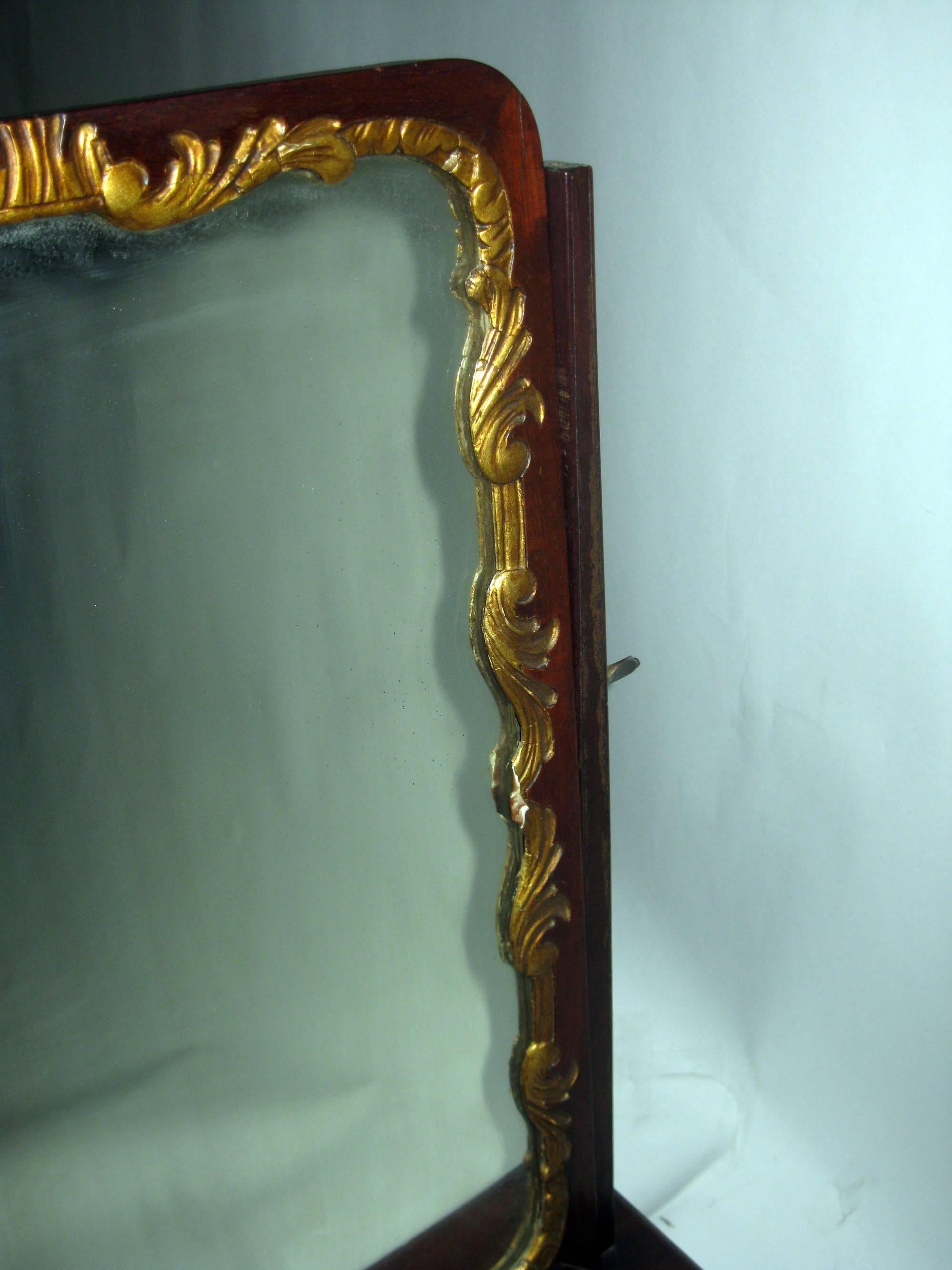 19th century Georgian Mahogany Dressing Mirror For Sale 1