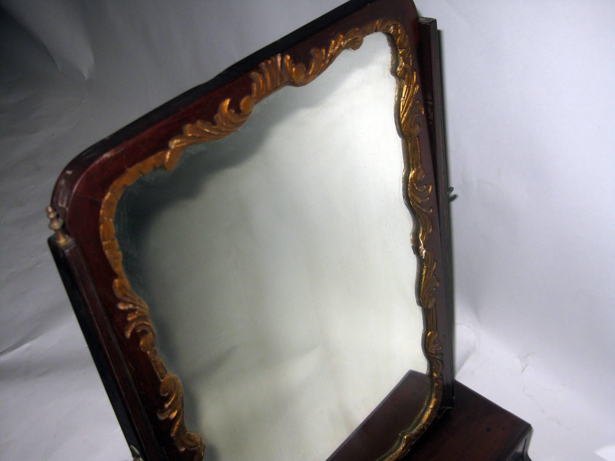 19th century Georgian Mahogany Dressing Mirror For Sale 2