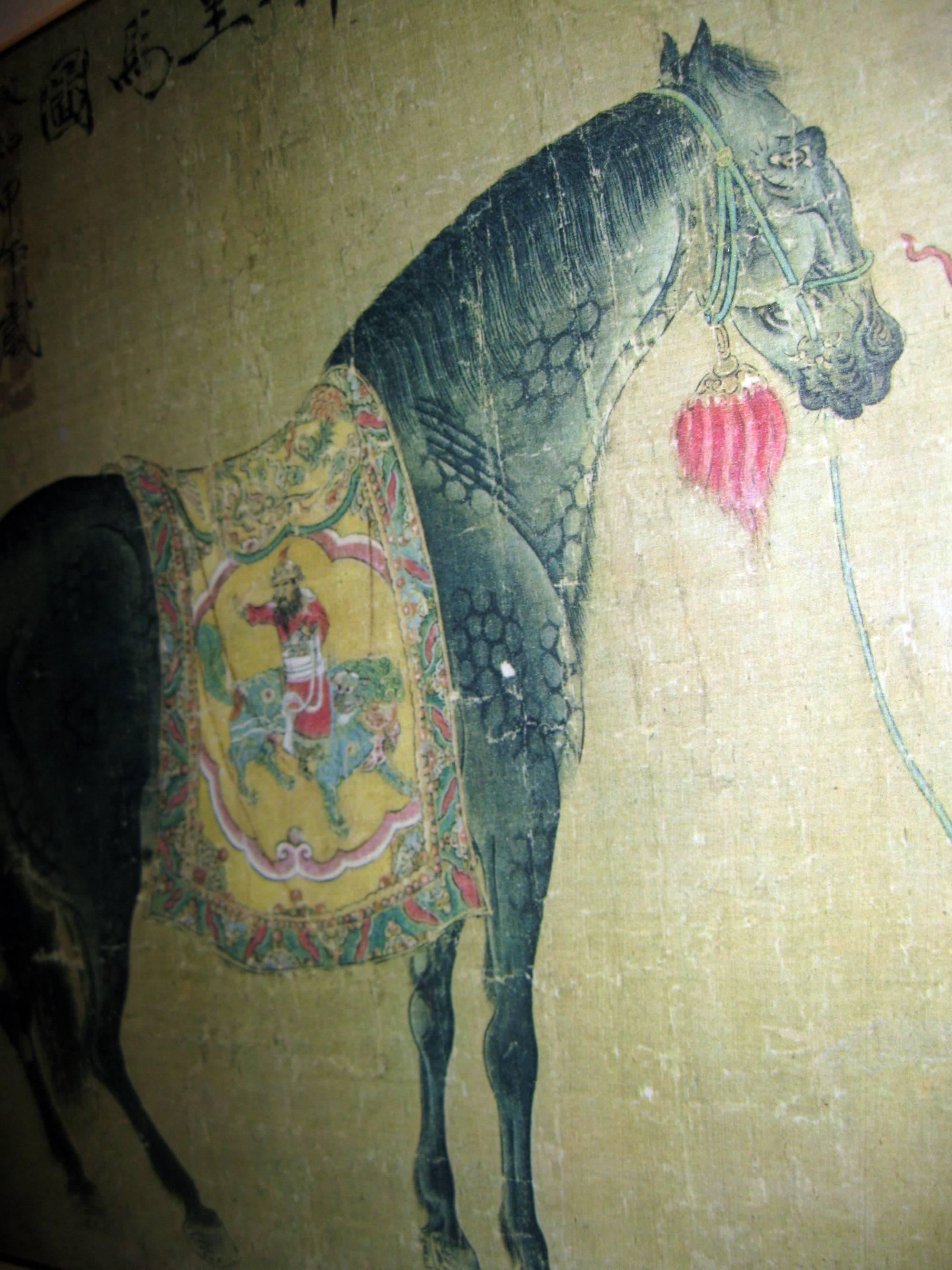 Chinese Framed Print of Tang Dynasty Painting In Good Condition For Sale In Savannah, GA