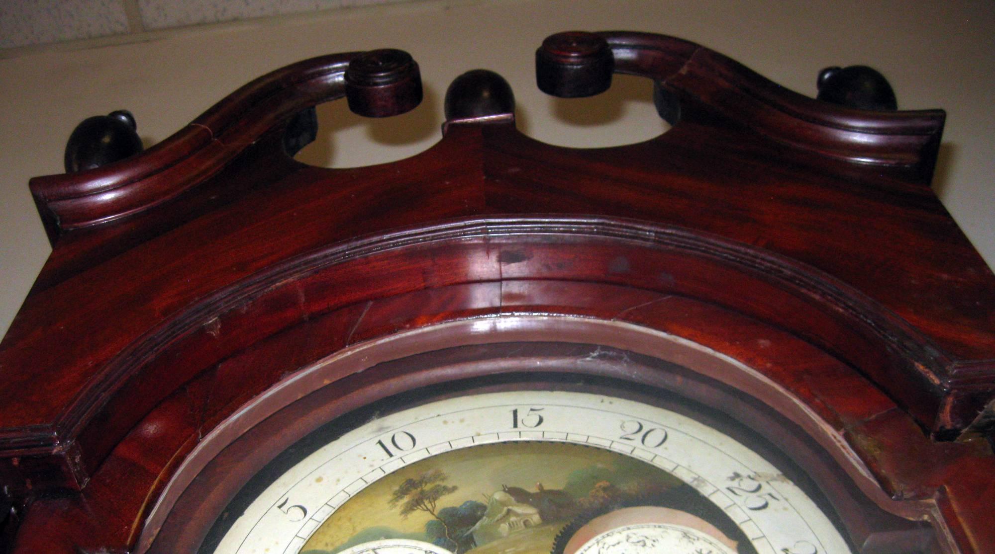 American Federal Mahogany Tall Case Clock, David Weatherly, Philadelphia In Good Condition In Savannah, GA