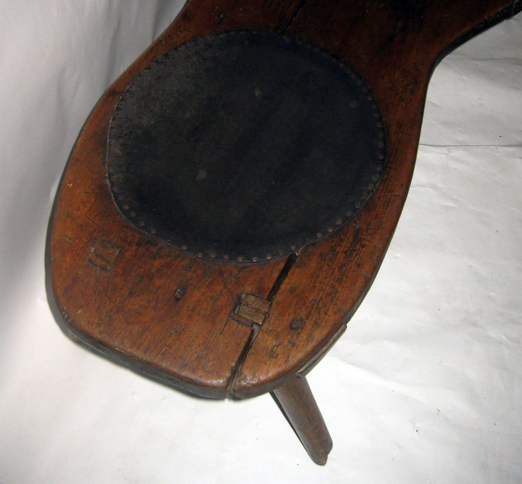 Early 19th Century Primitive 19th Century Early American Maple Cobblers Bench