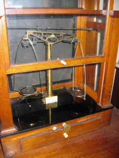 Vintage Mahogany Apothecary Balance Scale by Christian Becker, New York