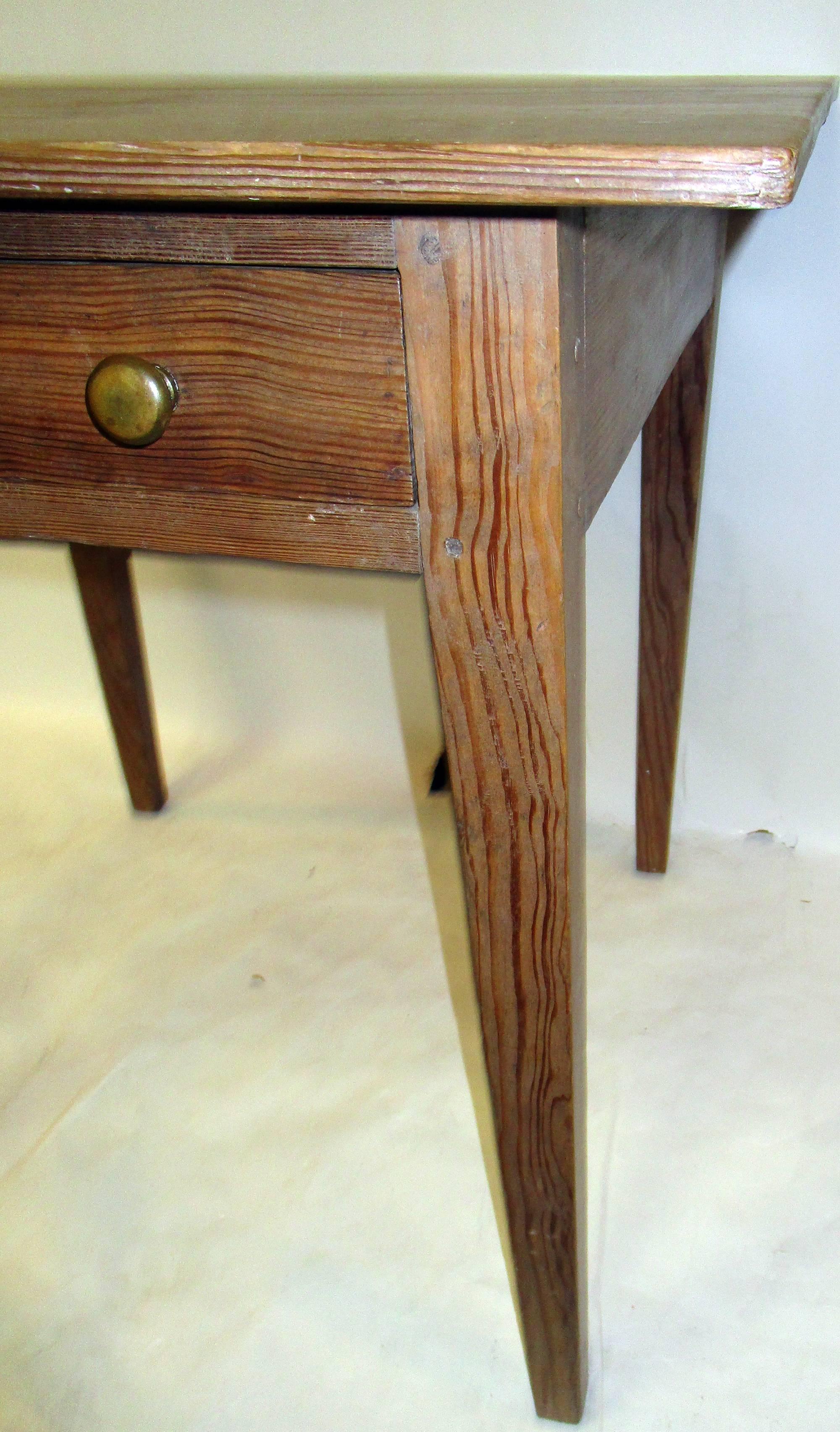 Early 19th Century 19th century American Primitive Cypress Work Table