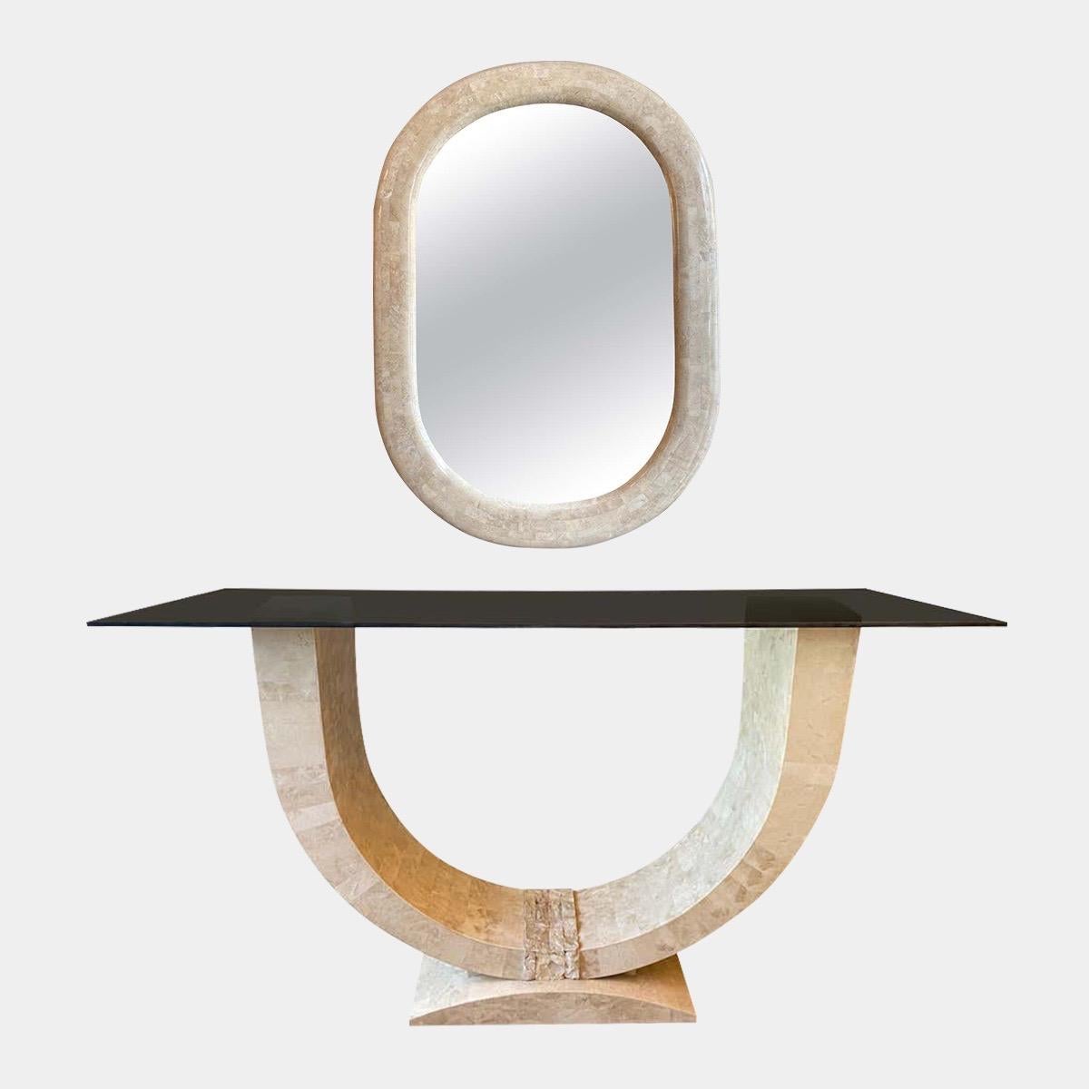 North American Tessellated Stone Mirror by Maitland Smith