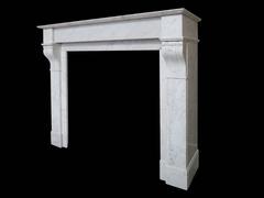 Antique French Louis XVI Marble Fireplace Mantel