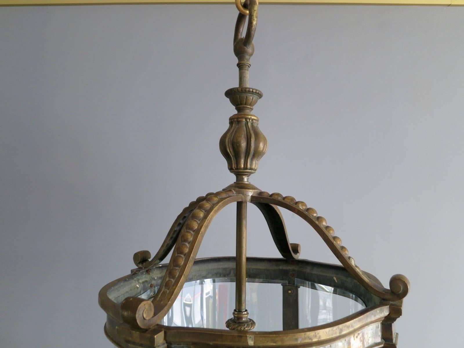 Large 19th Century French Bronze Lantern 1