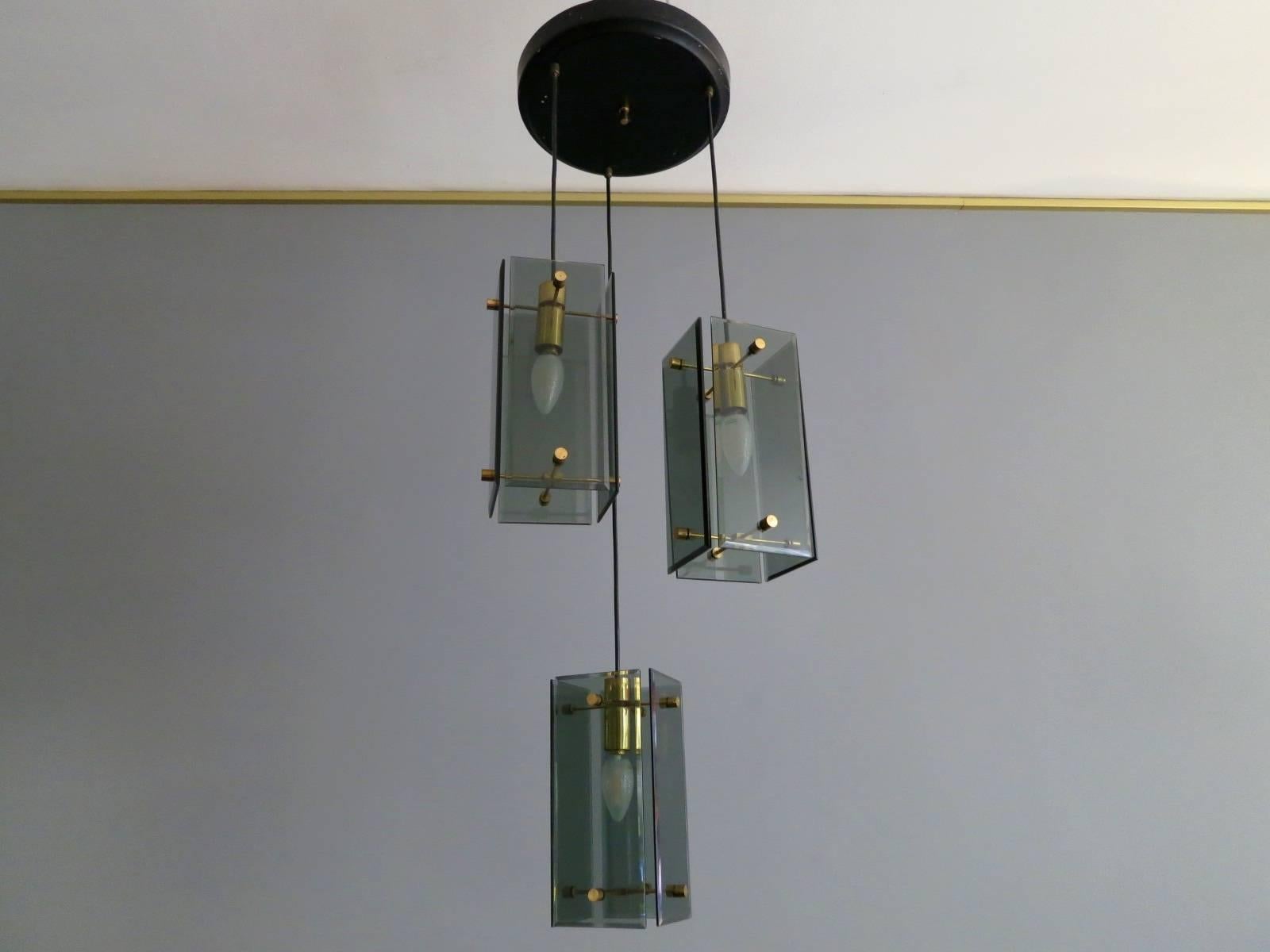Mid-20th Century Italian Three-Light Pendant