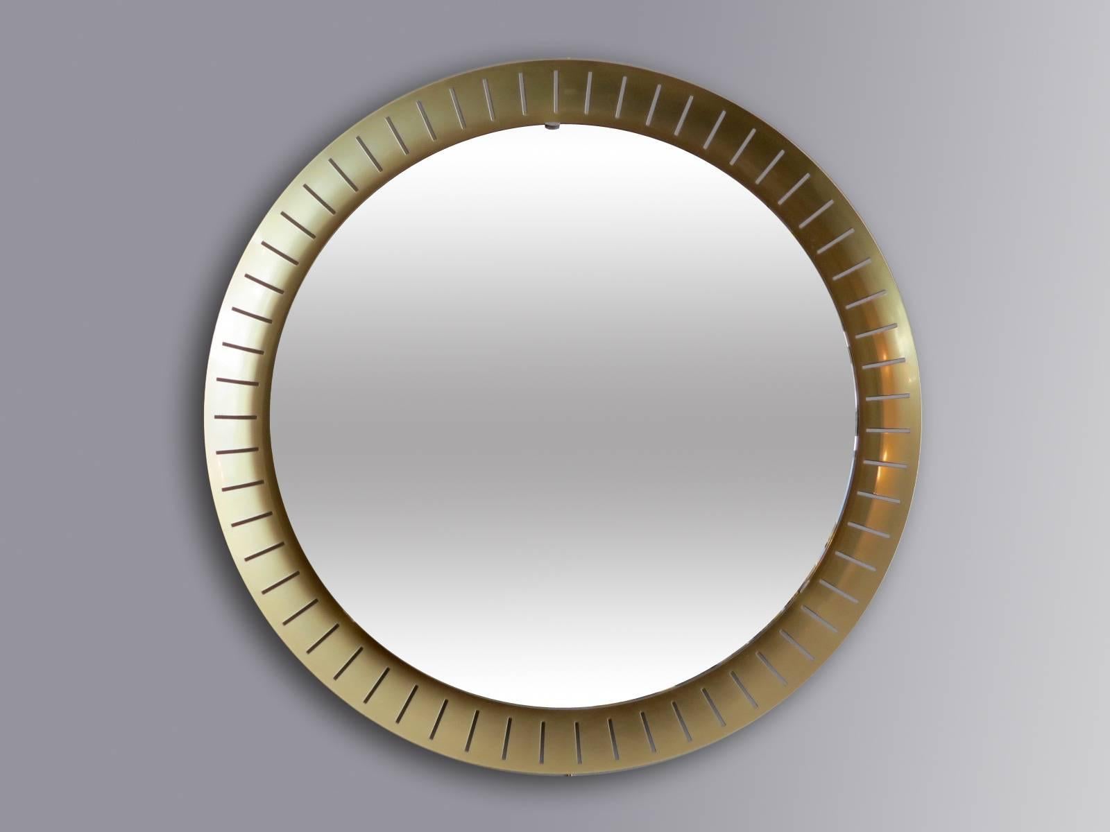 Modern Pair of Circular Stilnovo Mirrors