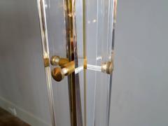 French Brass and Lucite Torchere or Uplighter