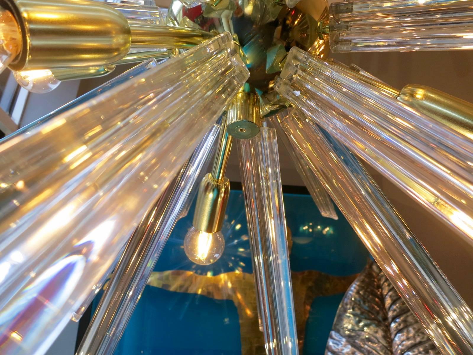 italien Grand lustre Spoutnik de Murano  en vente