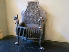 Large 19th Century Gothic Fire Grate
