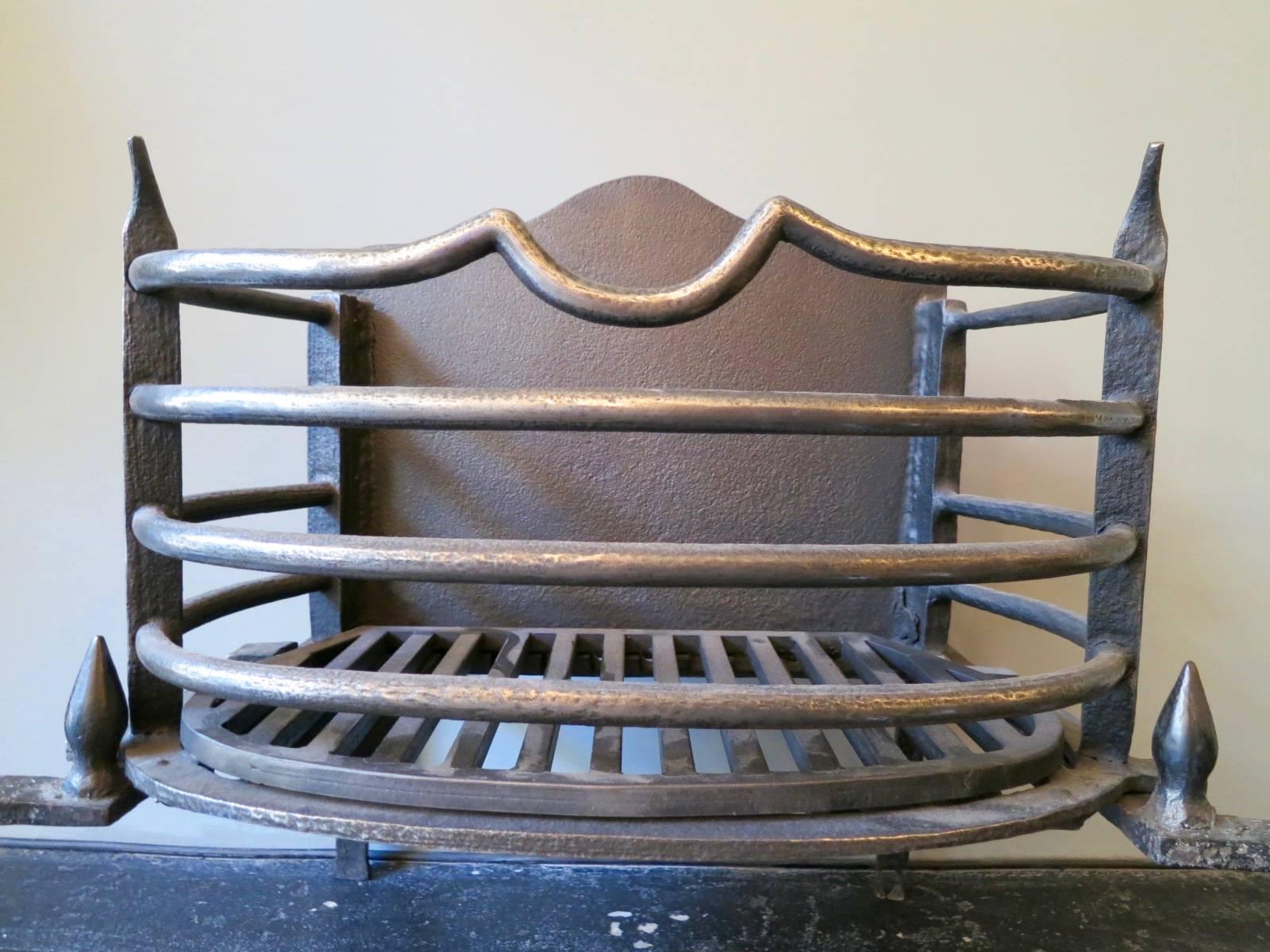 English Arts and Crafts Wrought Iron Dog Grate For Sale