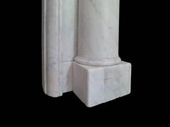 Architectural George III Fireplace Mantel in Carrara Marble