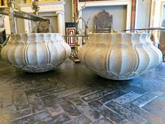 Pair of Large Carved White Marble Planters