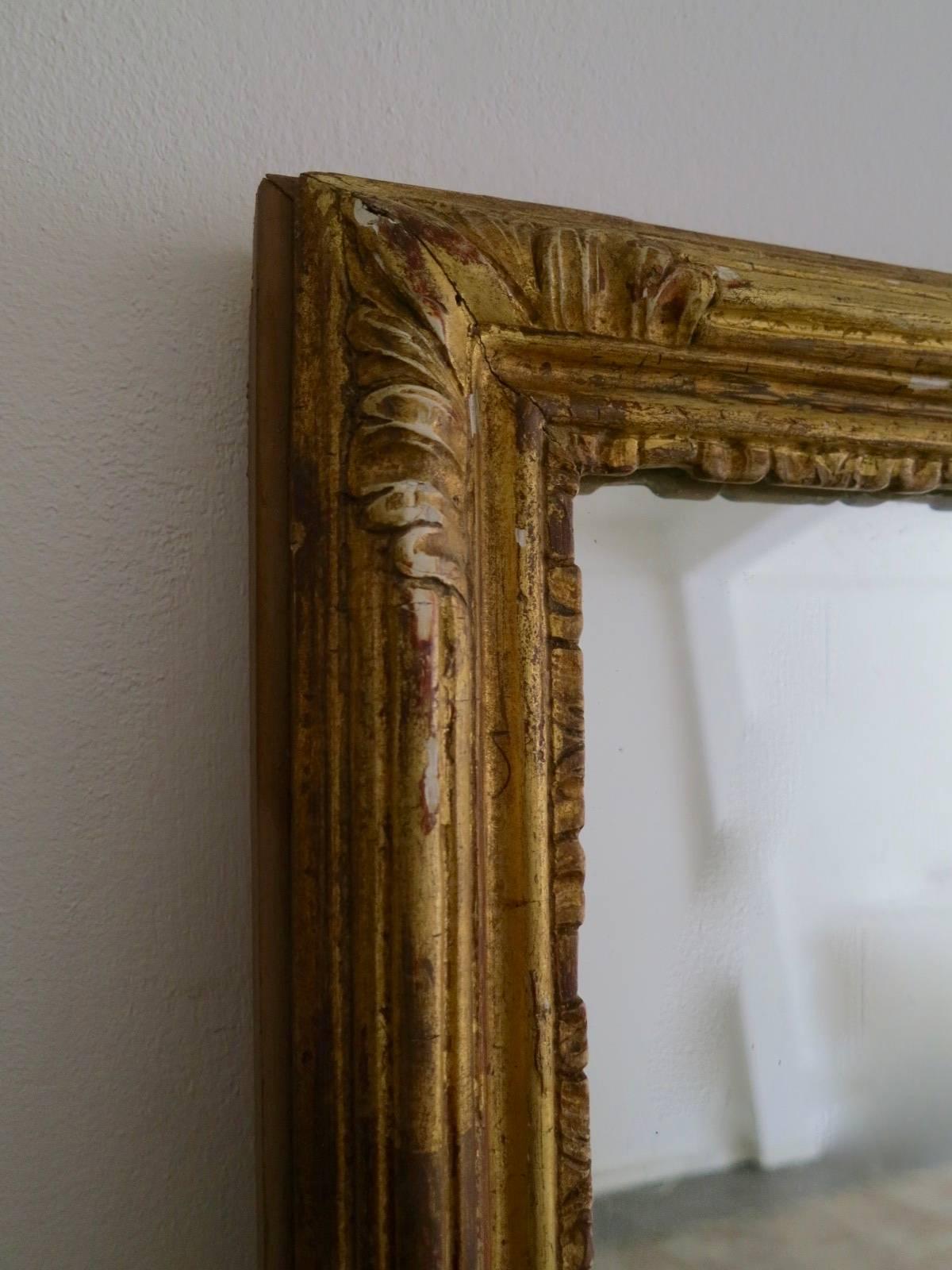 Large French Gold Gilt Panelled Mirror In Excellent Condition In London, GB