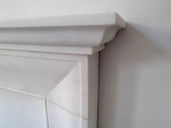 English Style White Marble Fireplace Mantle