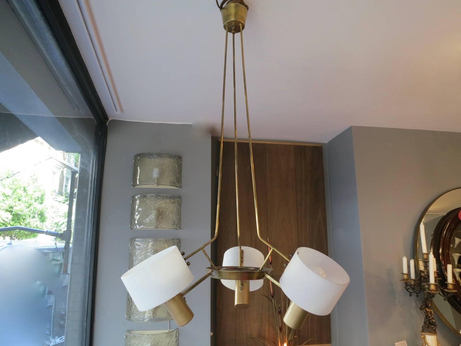 20th Century Italian Mid-Century Brass Pendant Light