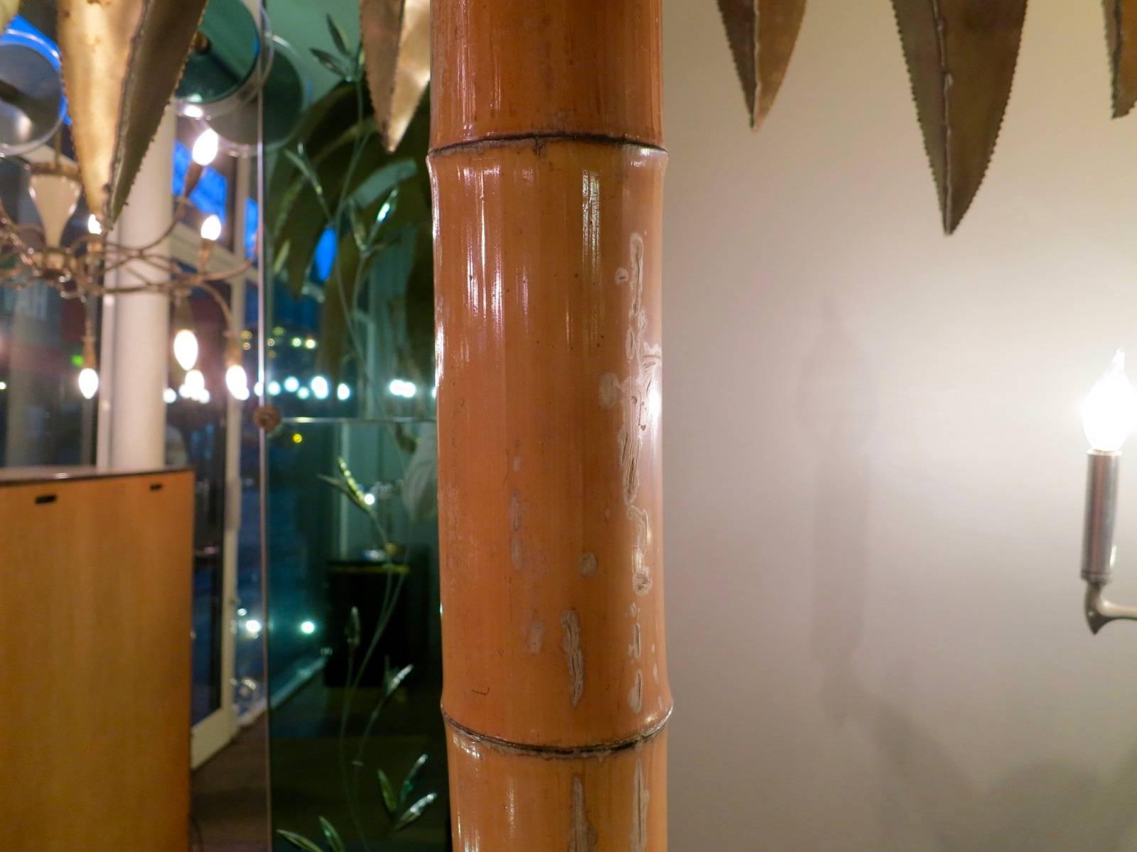 Tall Maison Jansen Palm Floor Lamp In Good Condition In London, GB