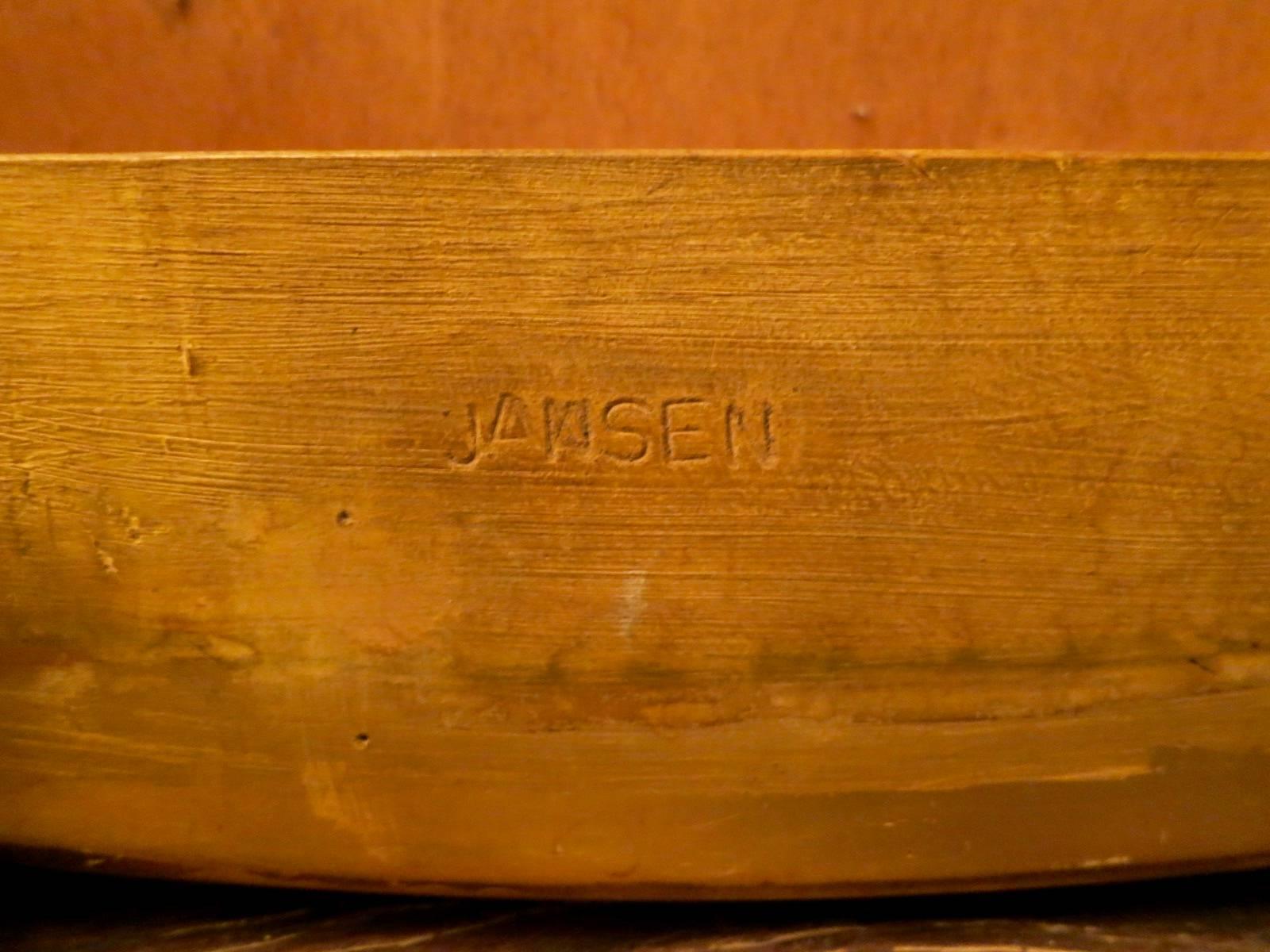 Maison Jansen Parchment and Gold Gilt Table In Good Condition For Sale In London, GB