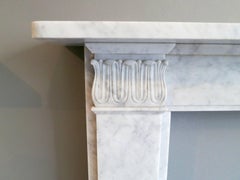 Carrara Marble Regency Style Fireplace Mantel