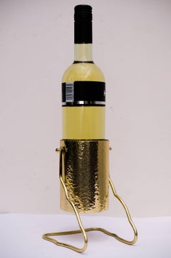 Hammered Jugendstil Wine Bottle Holder, circa 1910s