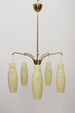 Chandelier with Original Glass Italian, circa 1960s