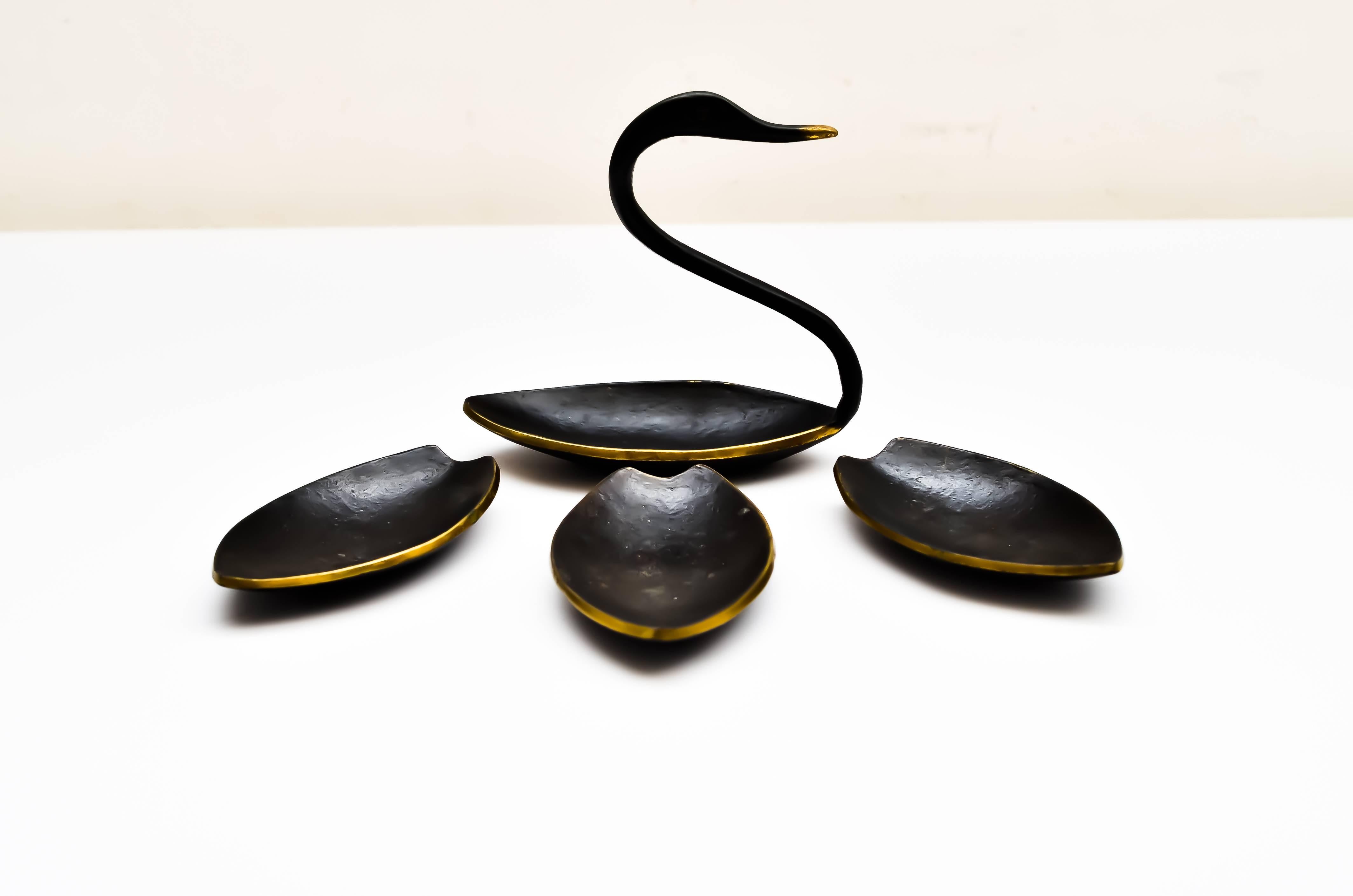 Austrian Swan Ashtray by Walter Bosse, circa 1950s