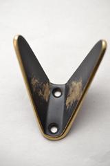 Six Modernist Brass Wall Hooks by Hertha Baller, Austria 1950s