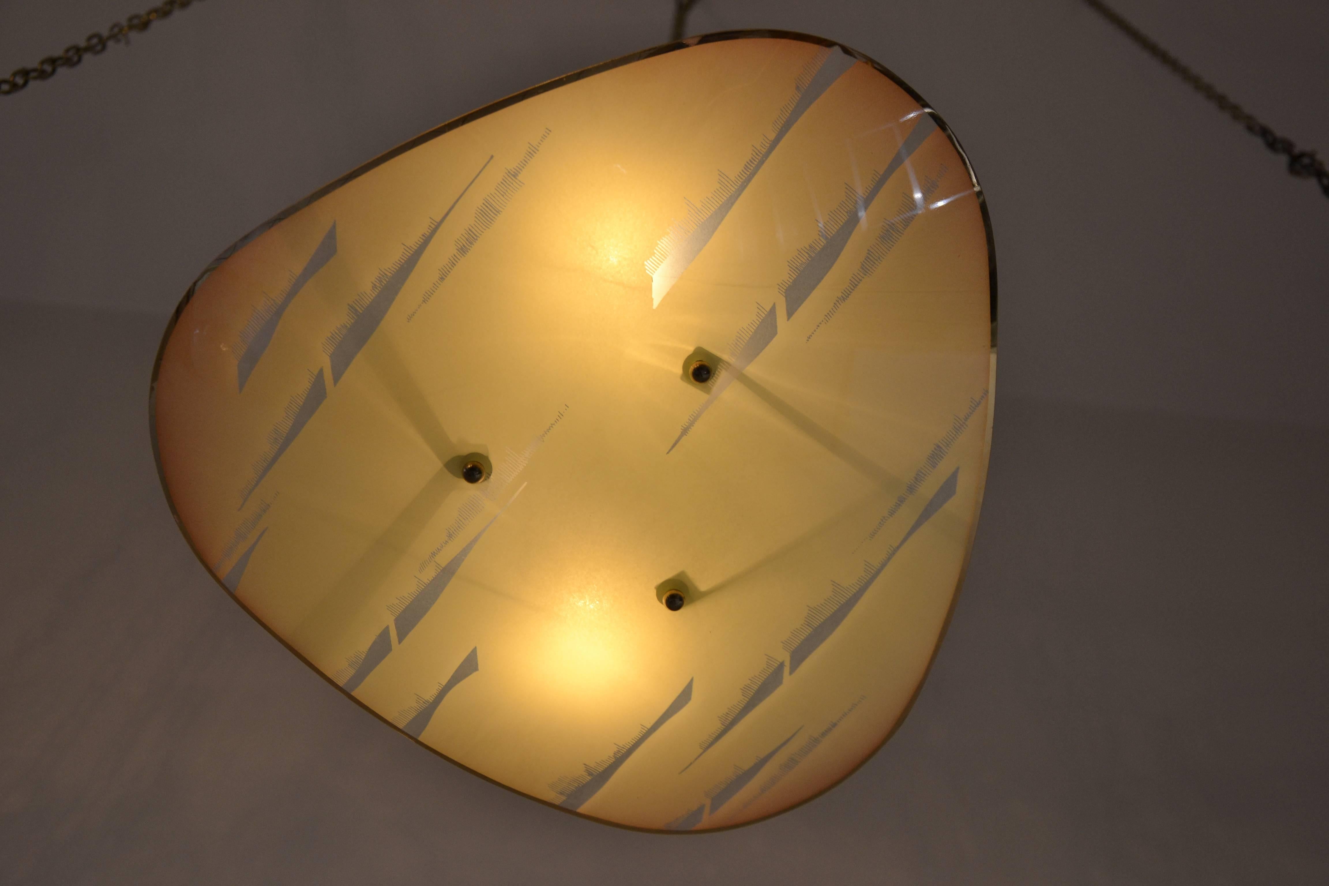 Mid-Century Modern Wall or Ceiling Lamp For Sale