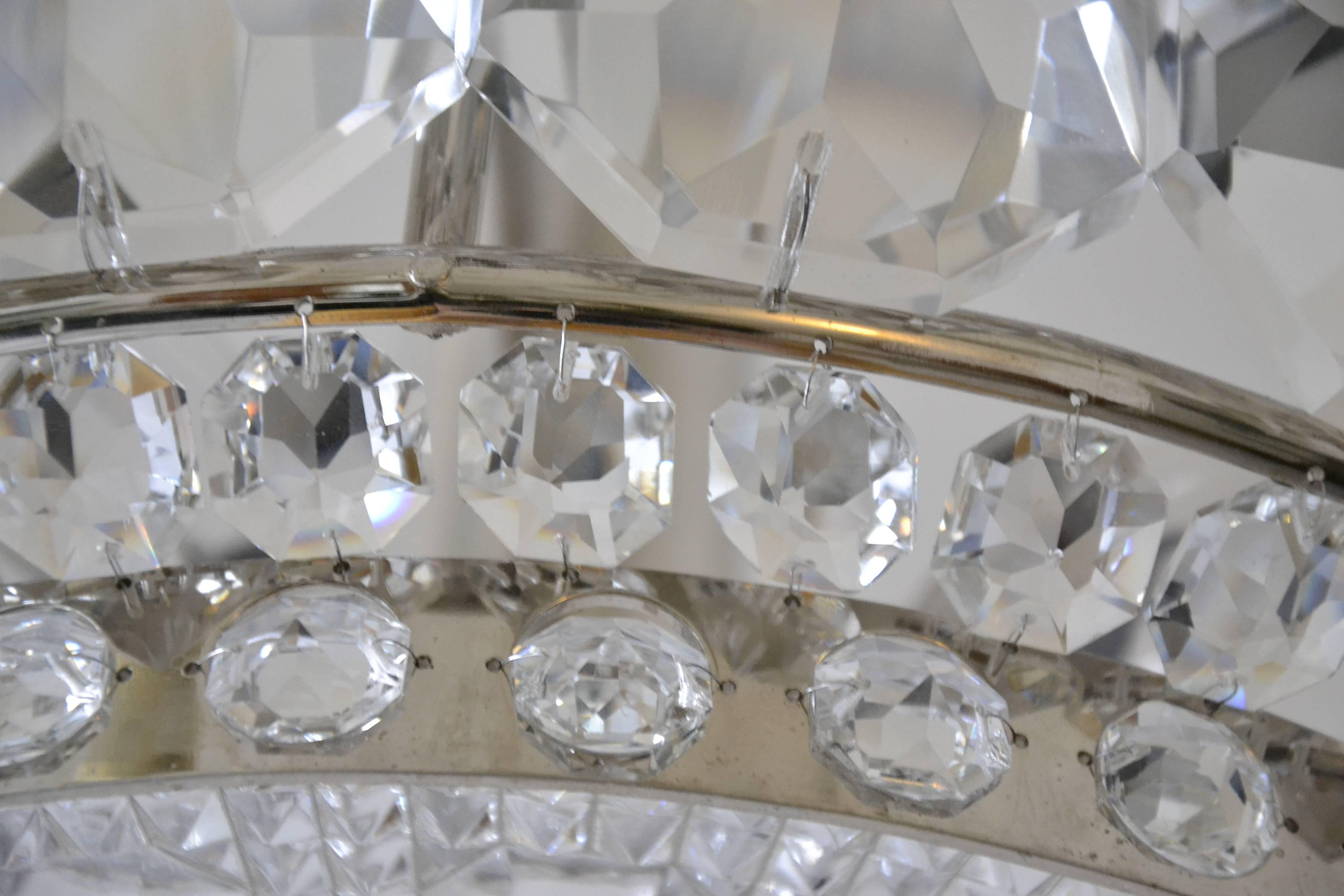 Mid-20th Century Amazing Viennese Crystal Chandelier by Bakalowits & Sohne, Austria, 1960s For Sale