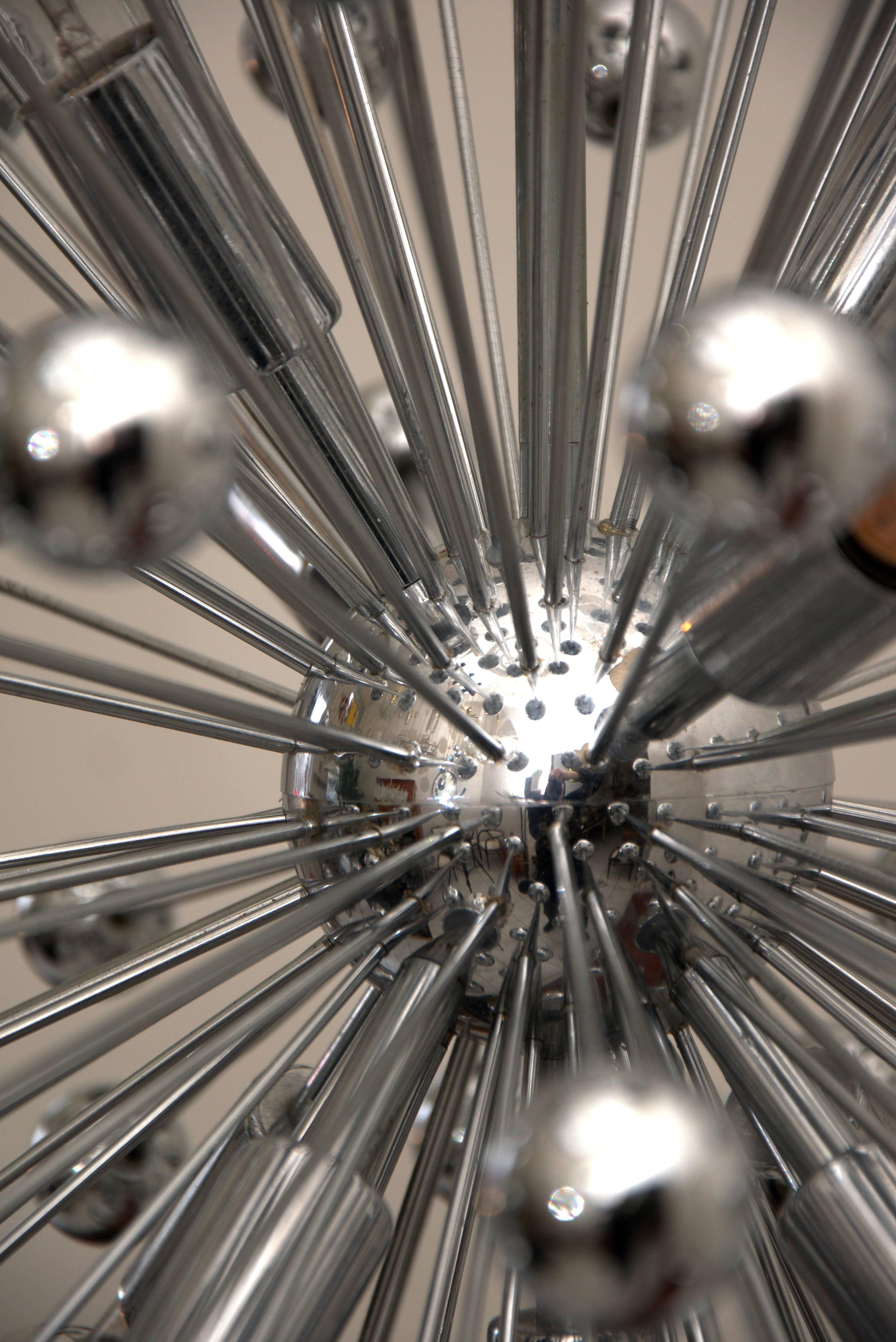 Plated Spectacular Chrome Sputnik Chandelier, 1960s