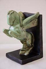 Pair of Art Deco Wienerberger Ceramics Bookholder Showing Pegasus, circa 1925s