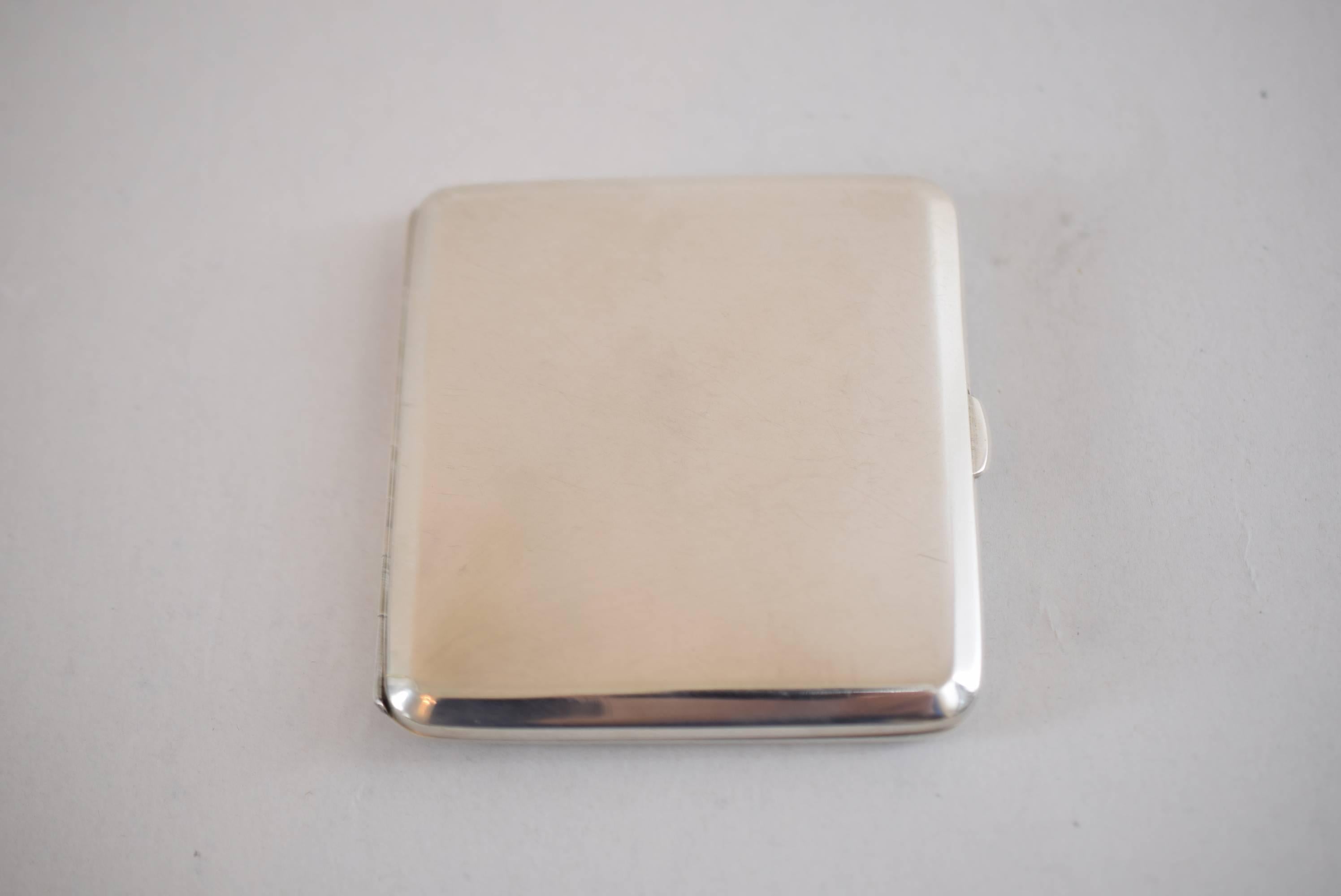 Enamel Silver Tabacere by Alexander Sturm For Sale 2