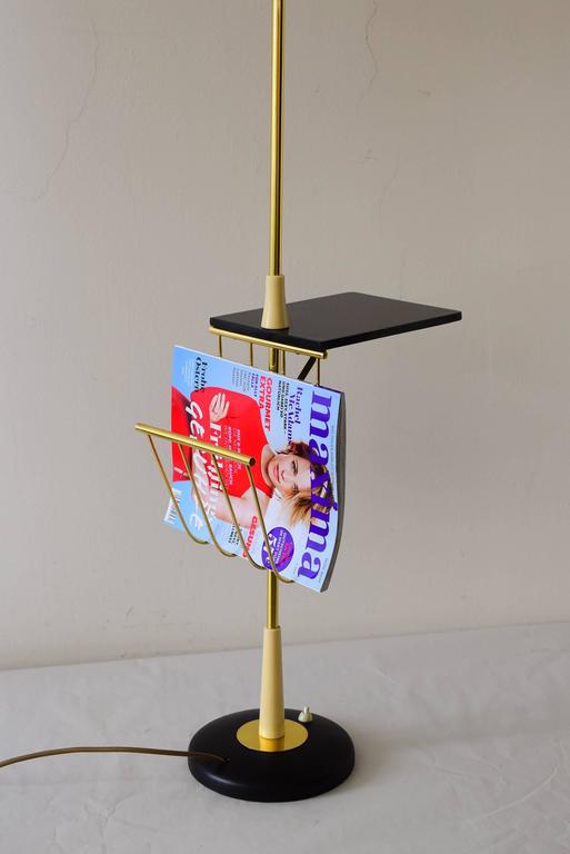 Floor Lamp with Table and Magazine Rack, circa 1950 at 1stDibs floor