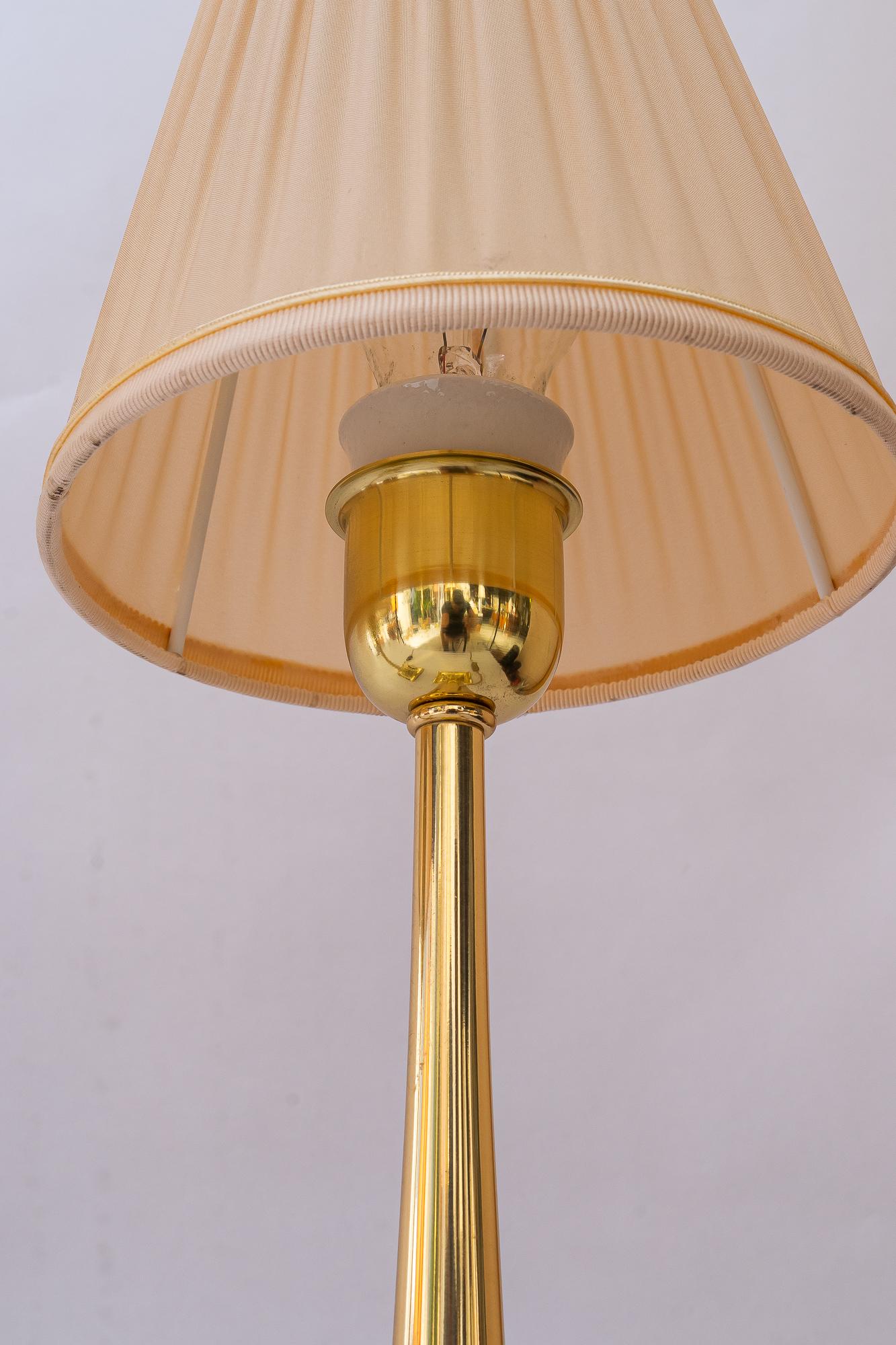 2 Art deco Tischlampen mit Stoffschirmen Wien um 1920 (Frühes 20. Jahrhundert) im Angebot